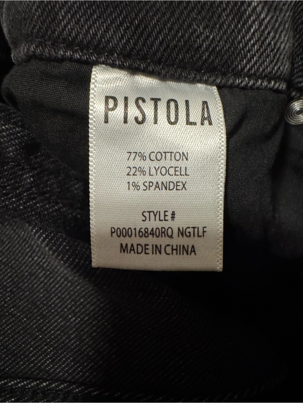 Pistola Jeans Scarlett High Rise Wide Leg Gaucho Black Revolve NWT 26 - Picture 8 of 10
